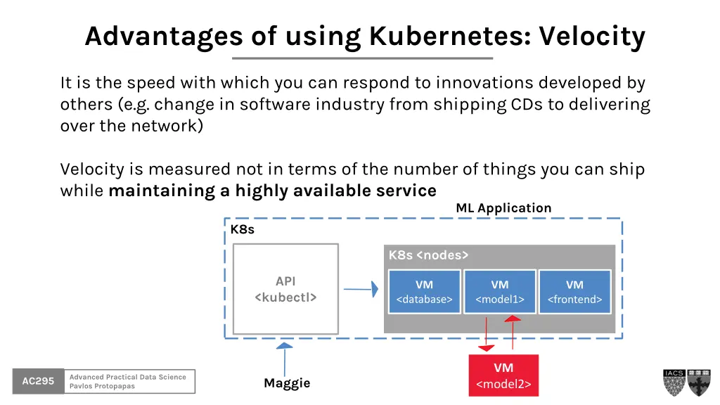 advantages of using kubernetes velocity