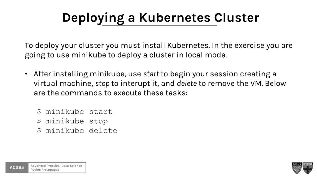 deploying a kubernetes cluster