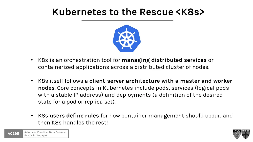 kubernetes to the rescue k8s