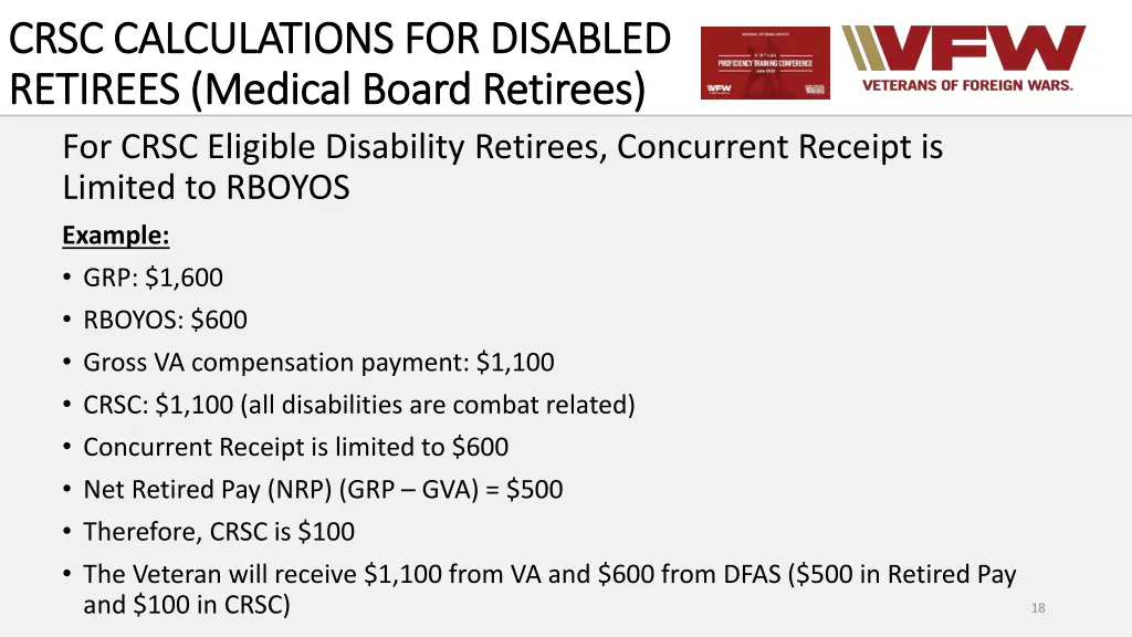 crsc calculations for disabled crsc calculations