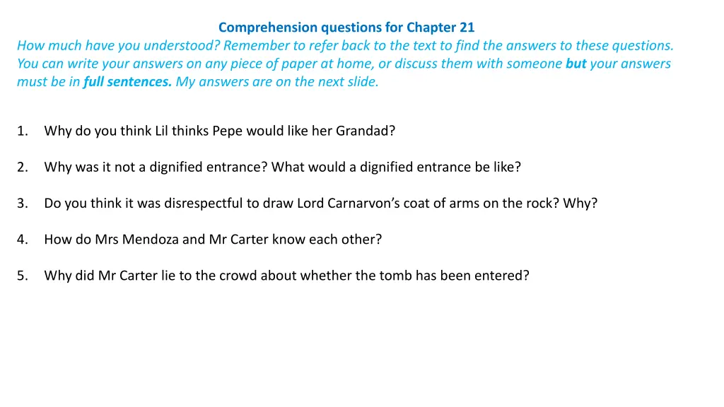 comprehension questions for chapter 21