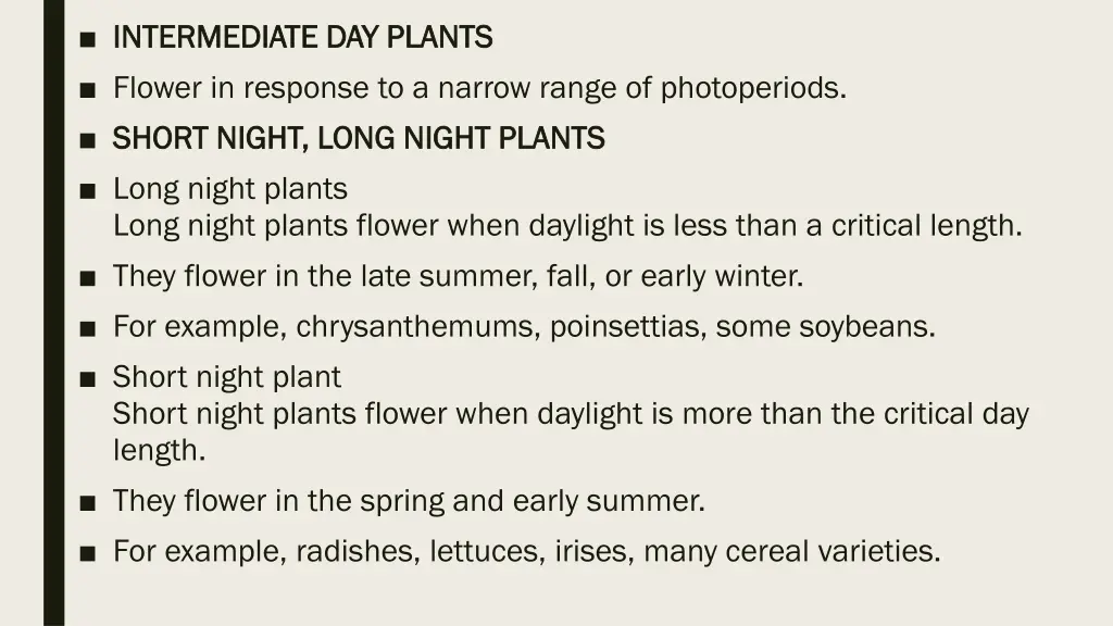 intermediate day plants intermediate day plants