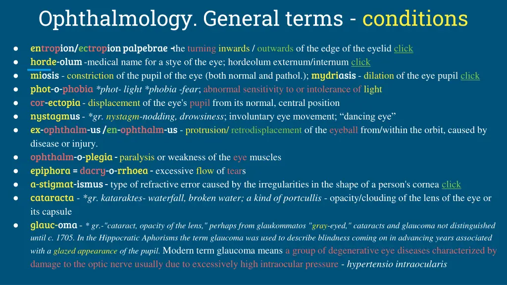 ophthalmology general terms conditions