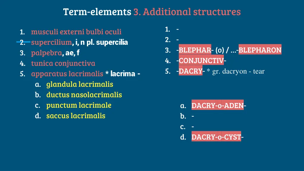 term elements 3 additional structures