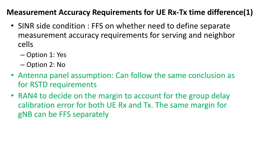 measurement accuracy requirements