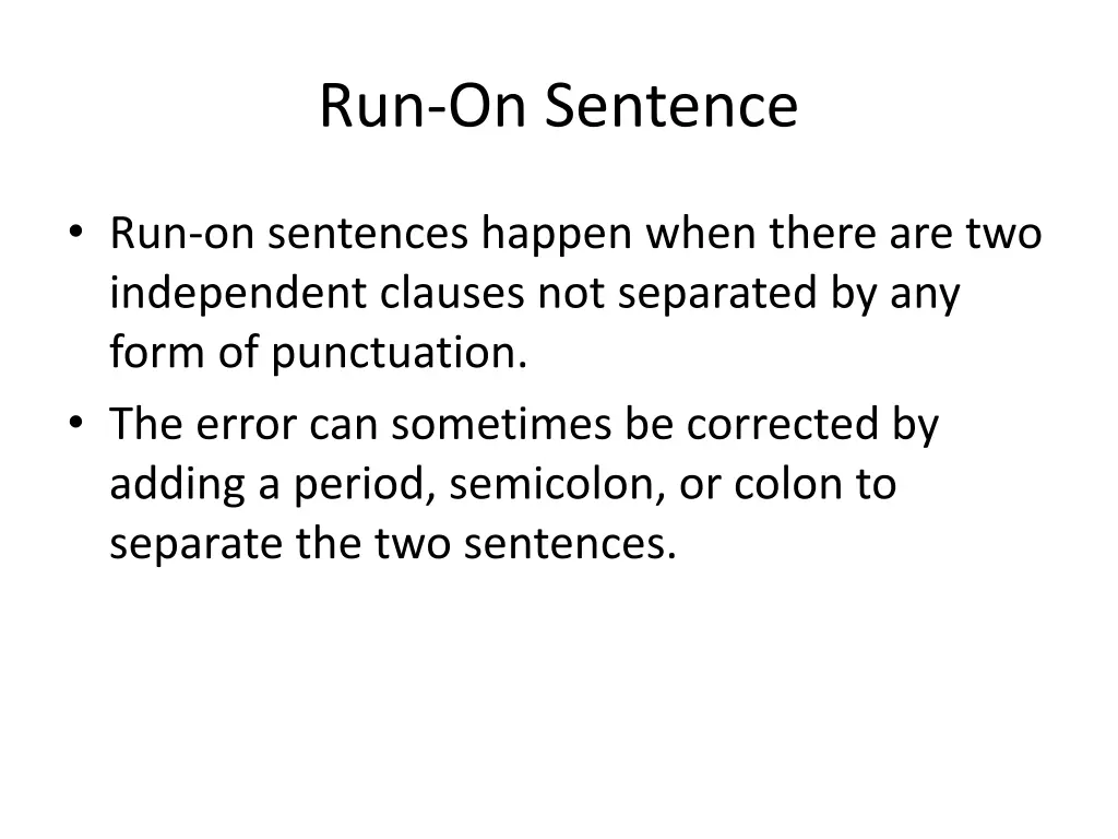 run on sentence