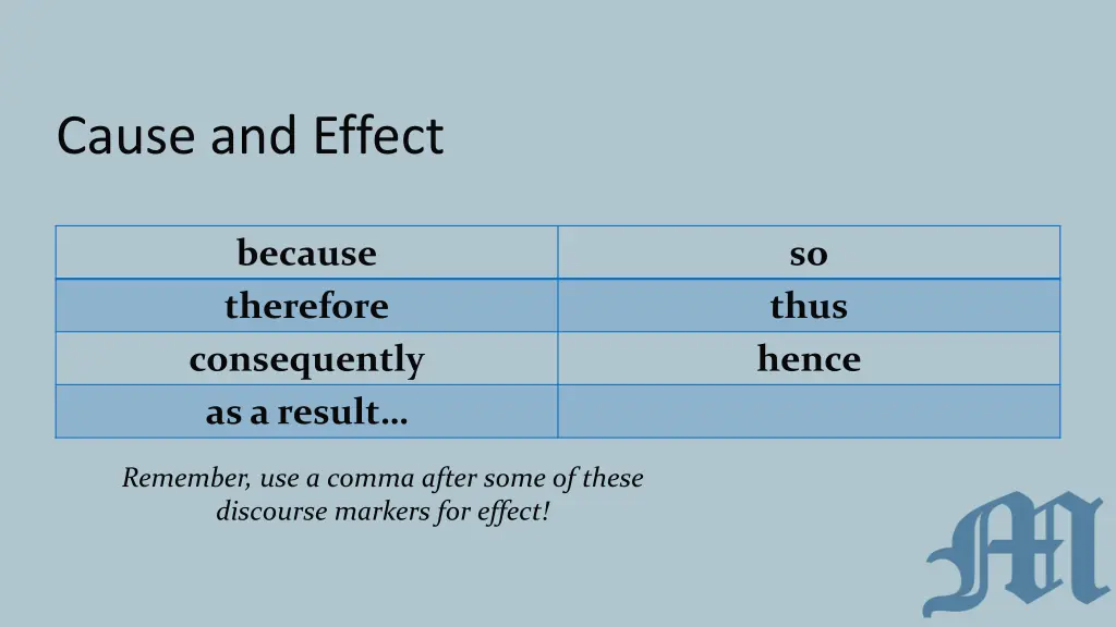 cause and effect