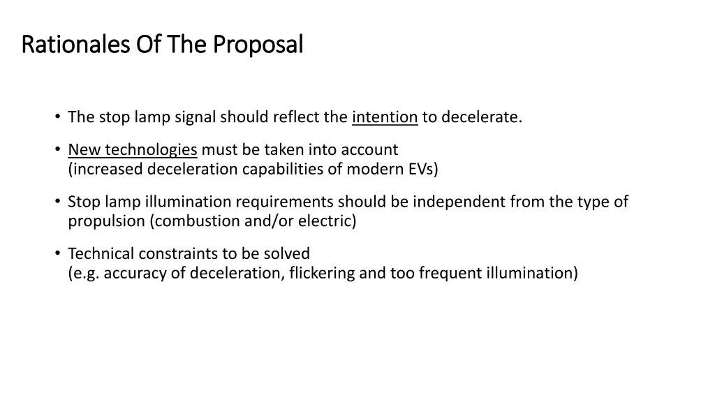 rationales of the proposal rationales