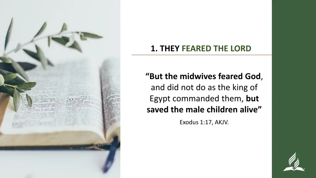 1 they feared the lord