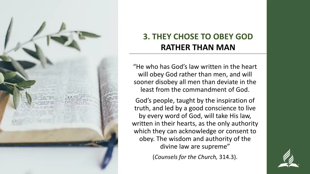 3 they chose to obey god rather than man