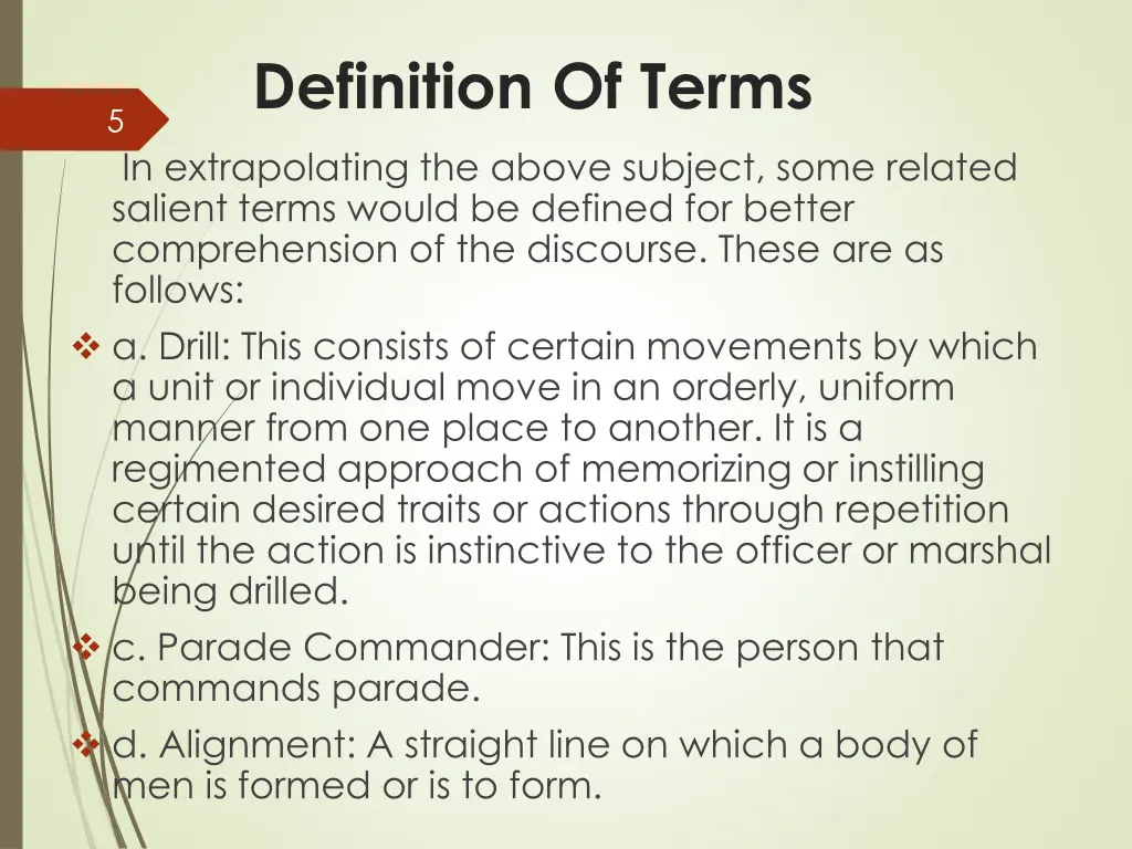 definition of terms