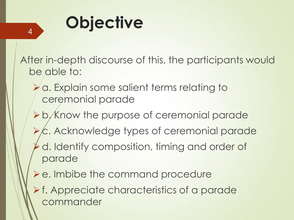 objective