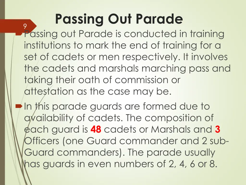 passing out parade passing out parade