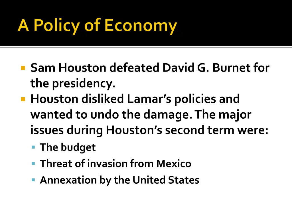 sam houston defeated david g burnet