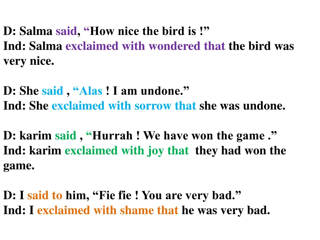 d salma said how nice the bird is ind salma