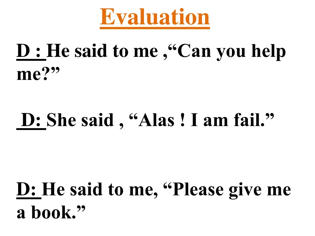 evaluation