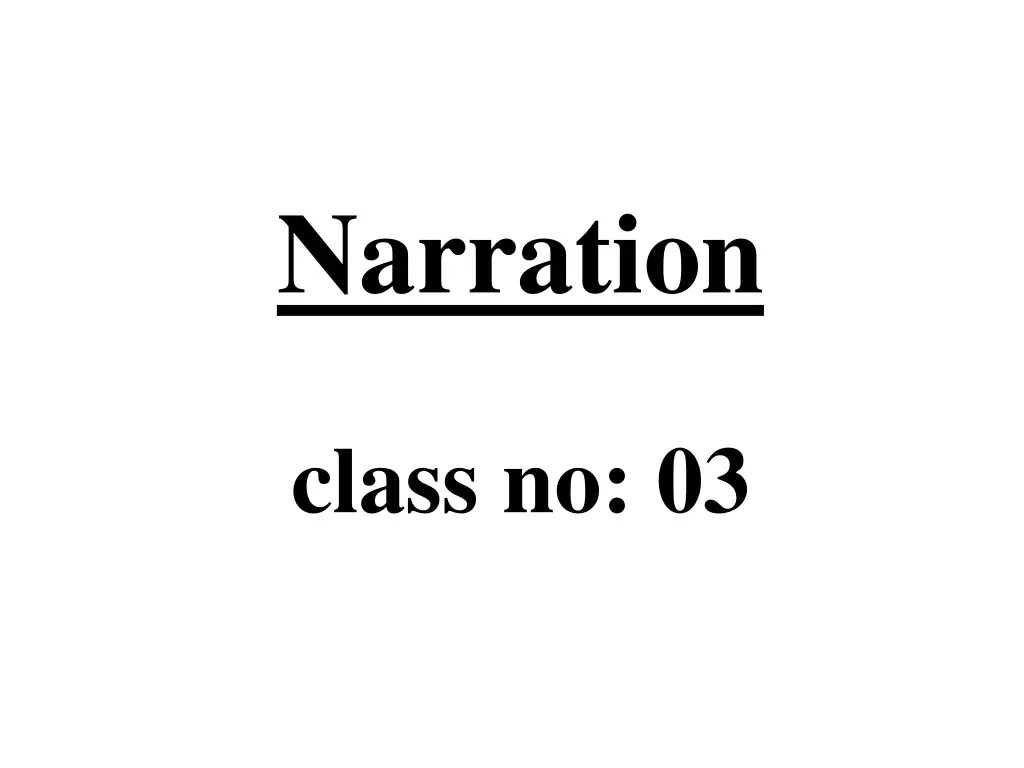 narration