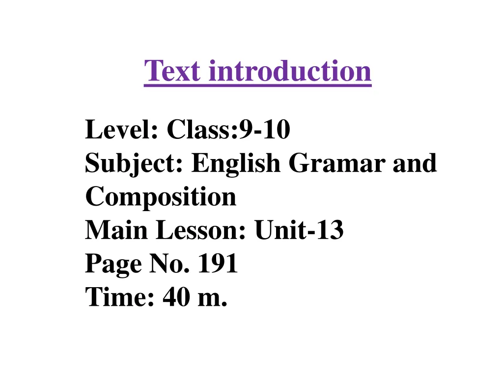 text introduction