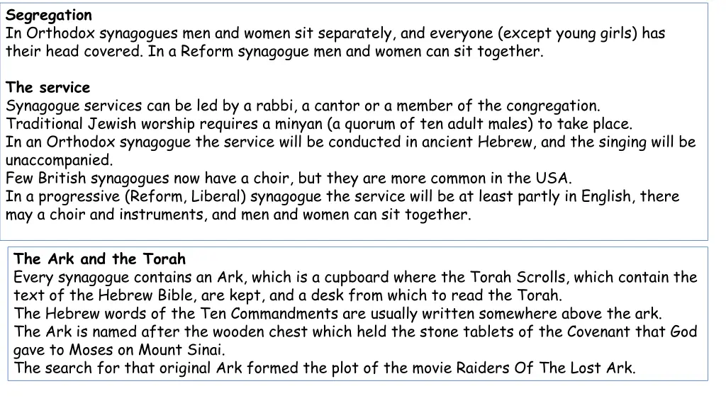 segregation in orthodox synagogues men and women