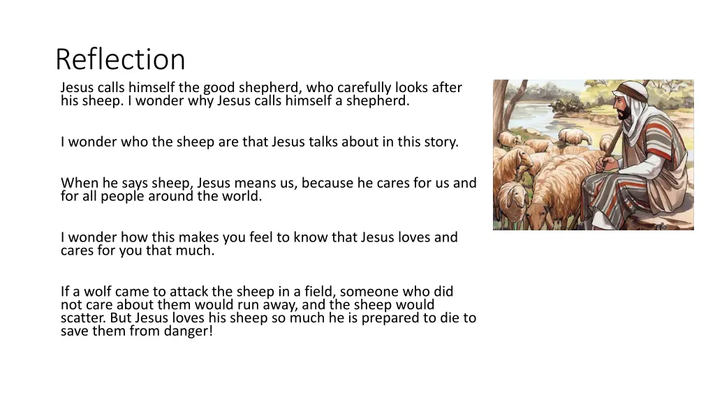 reflection jesus calls himself the good shepherd