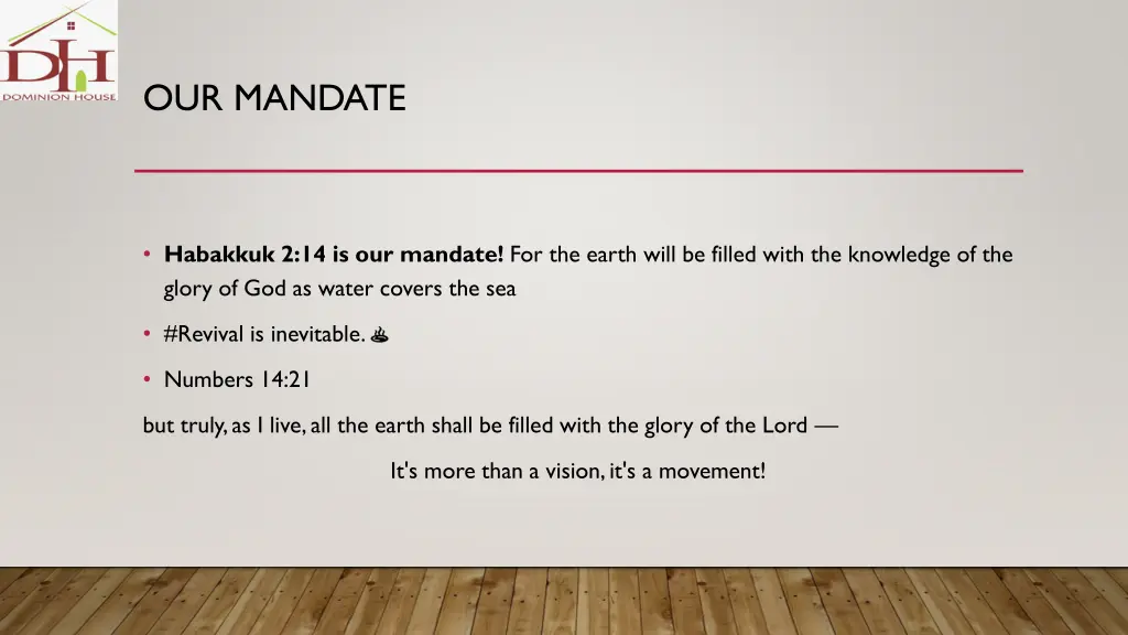 our mandate