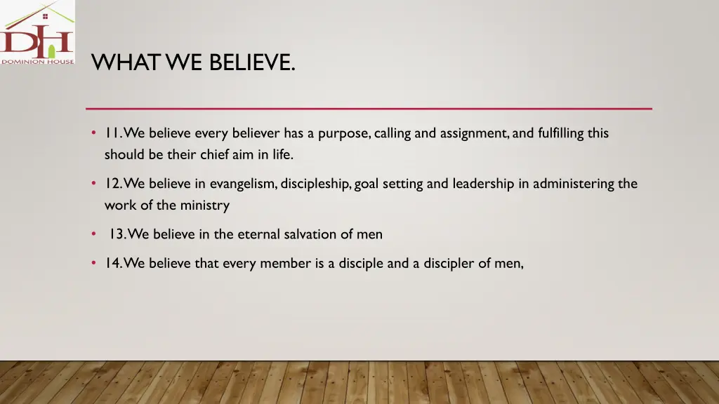 what we believe 2