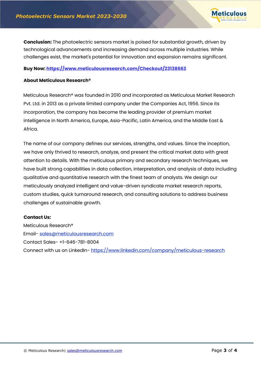 photoelectric sensors market 202 3 203 0 2