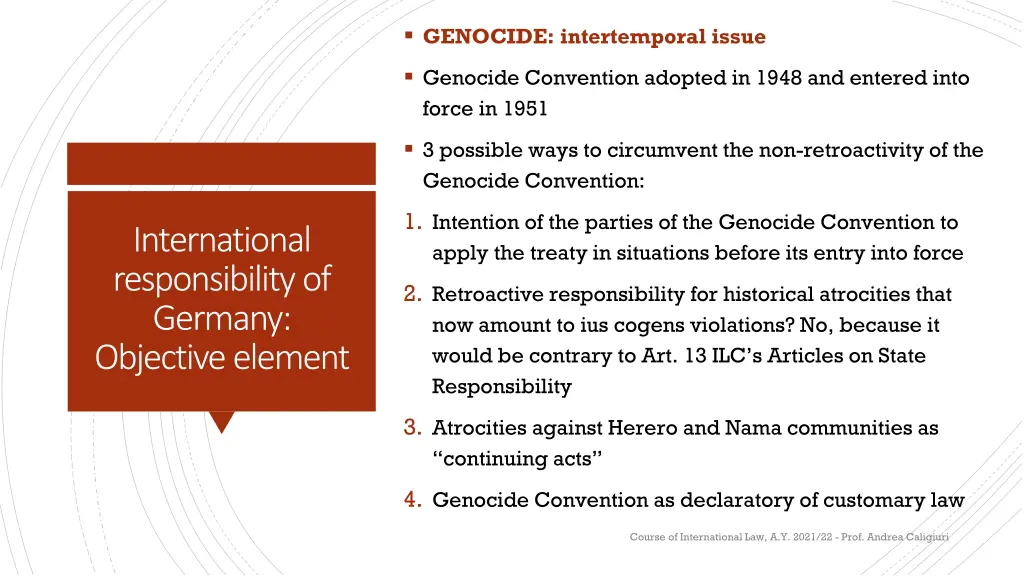 genocide intertemporal issue