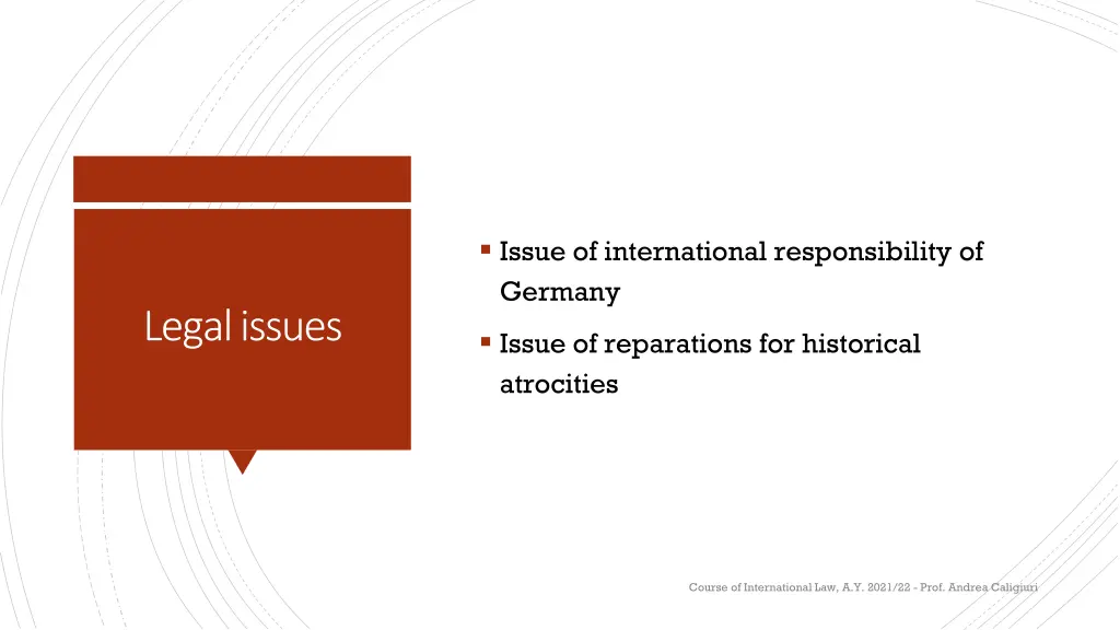 issue of international responsibility of germany