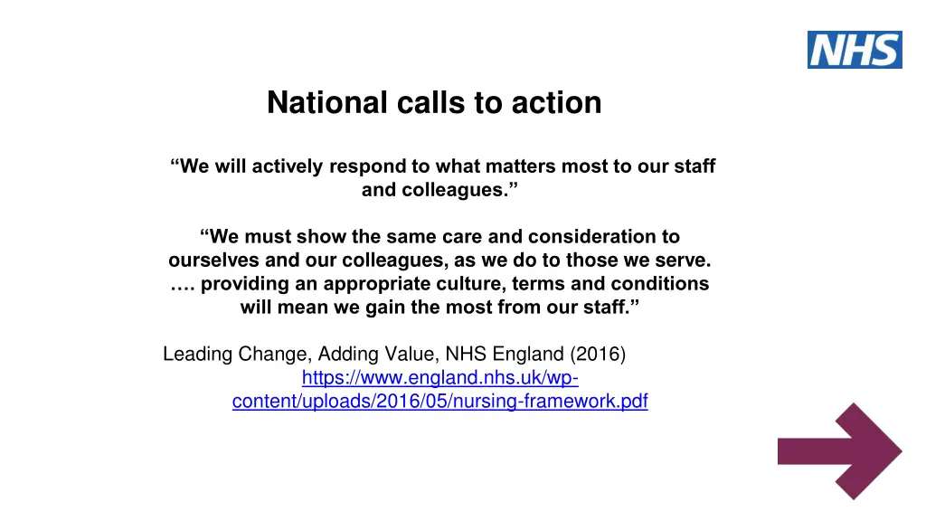 national calls to action