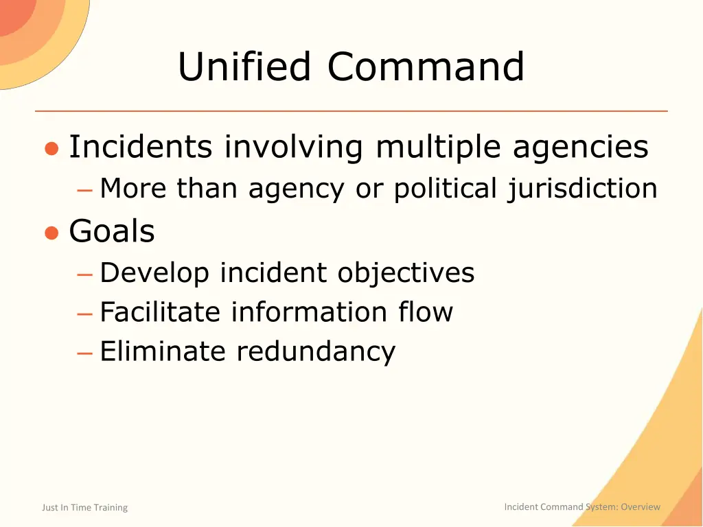 unified command