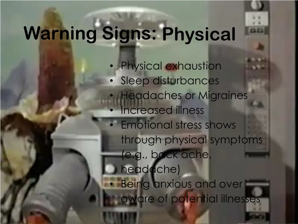 warning signs physical