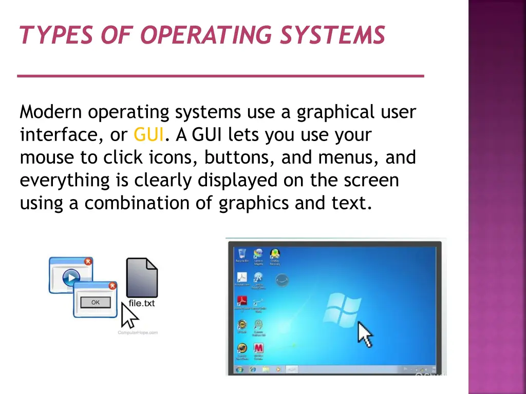 types of operating systems 1