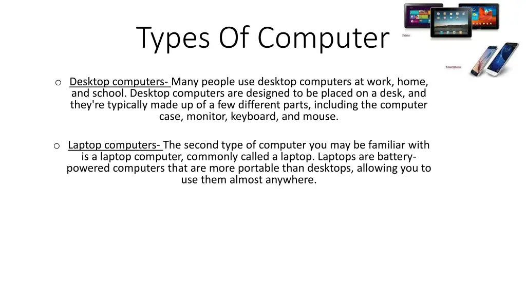 types of computer