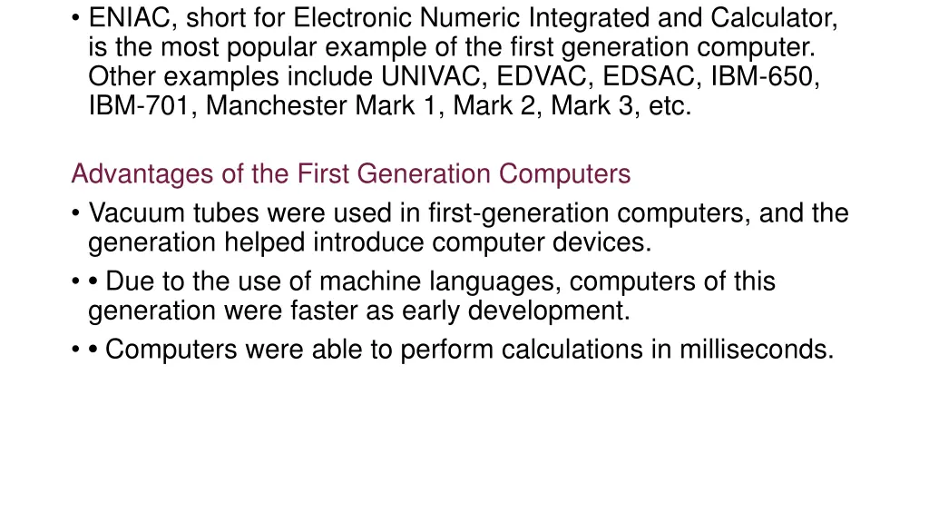 eniac short for electronic numeric integrated