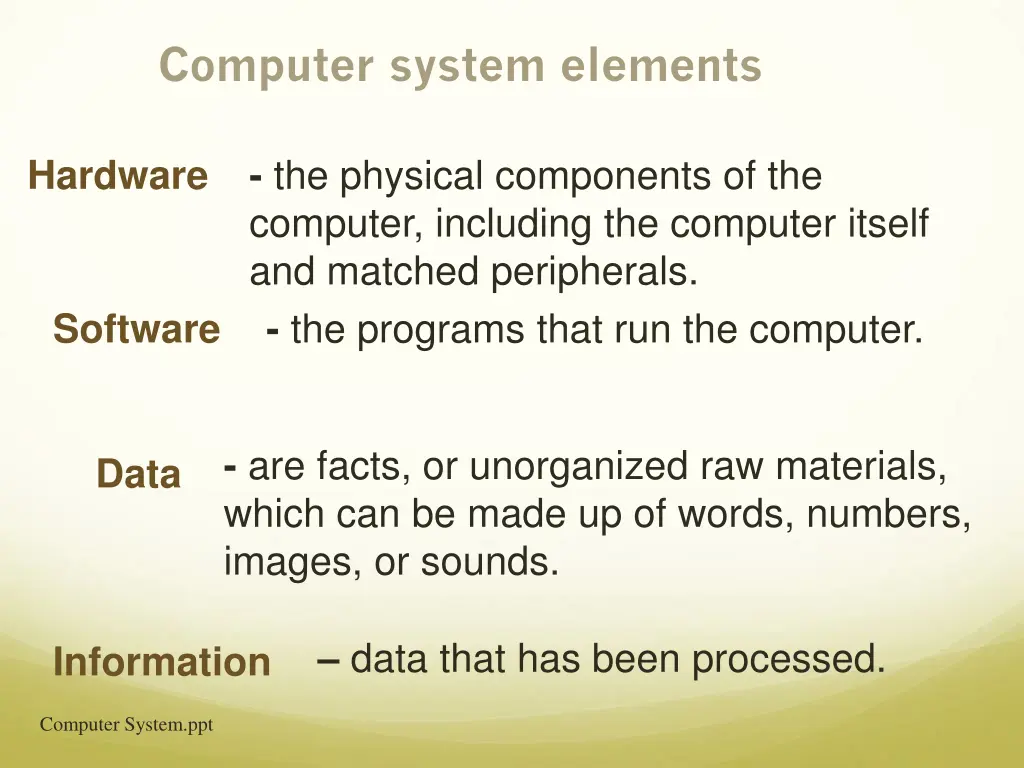 computer system elements 1