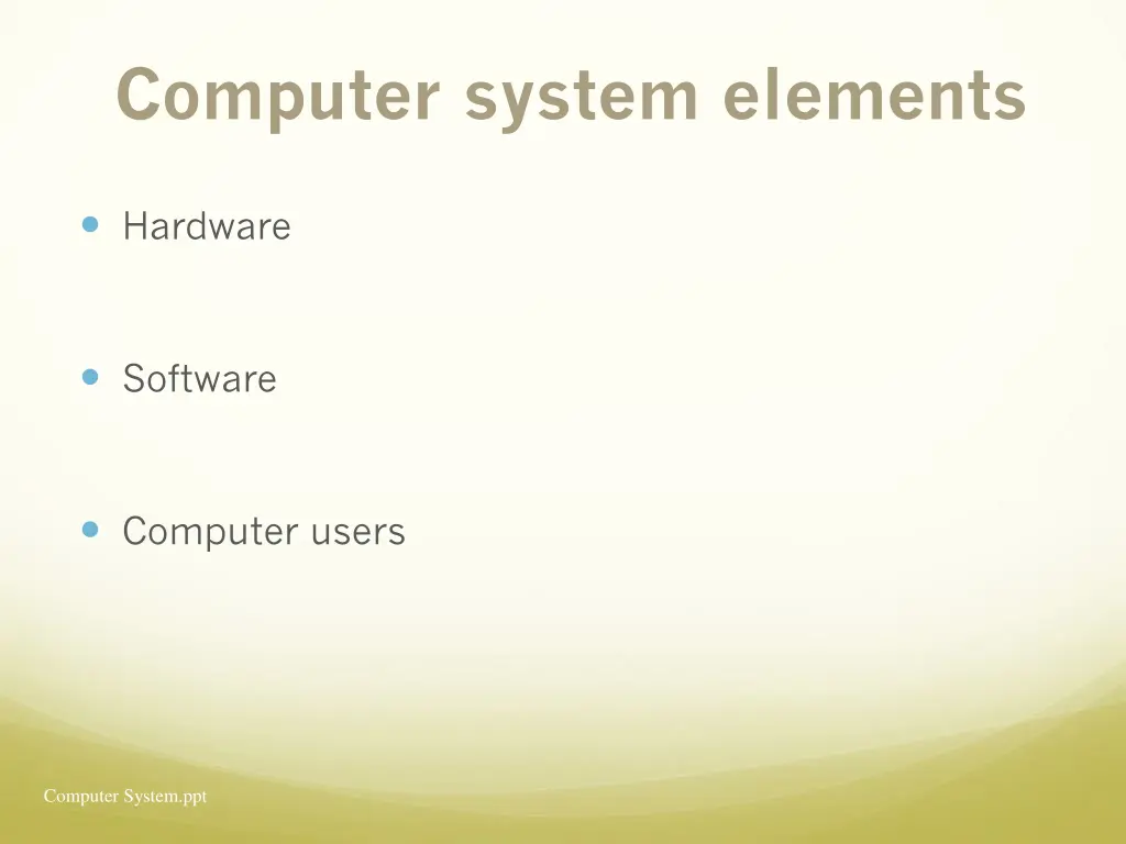 computer system elements