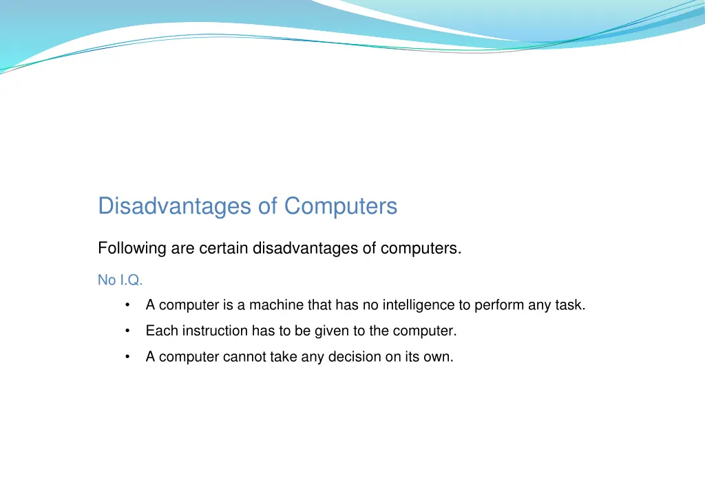 disadvantages of computers