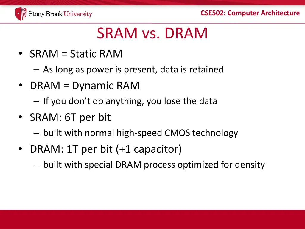 cse502 computer architecture 1