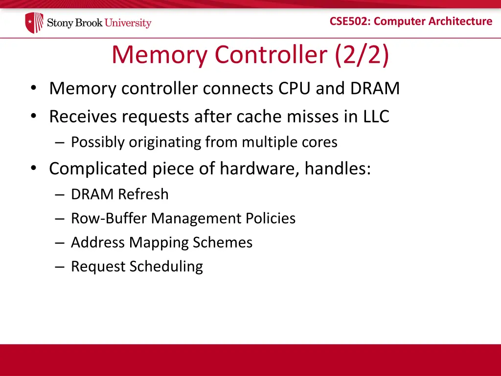 cse502 computer architecture 30