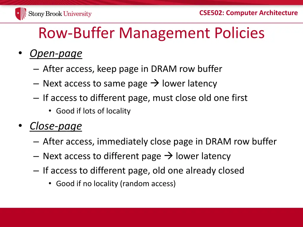 cse502 computer architecture 31