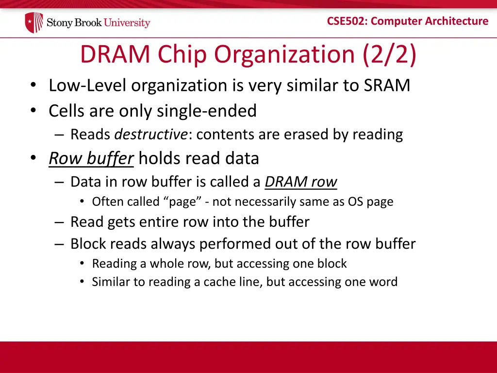 cse502 computer architecture 4