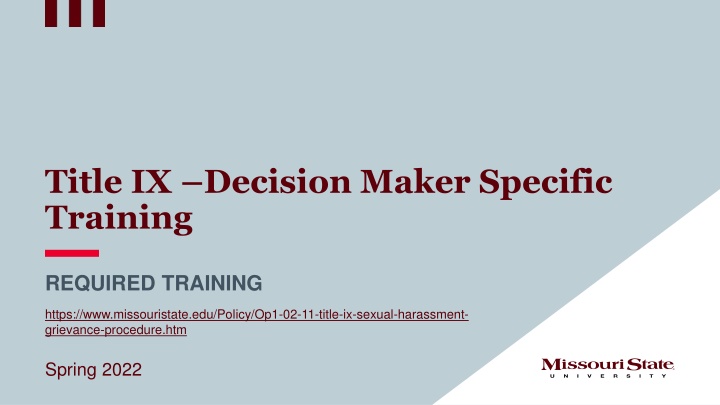 title ix decision maker specific training