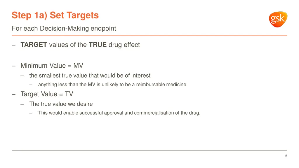 step 1a set targets