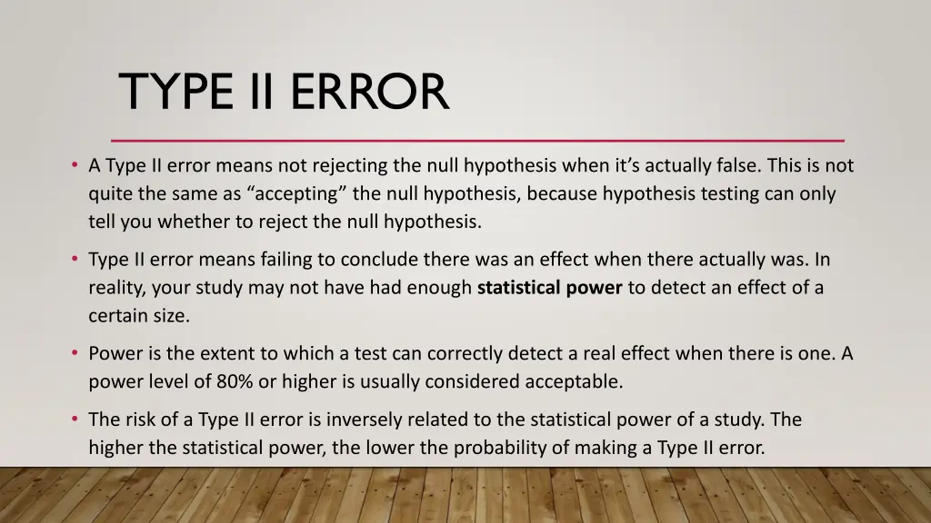 type ii error