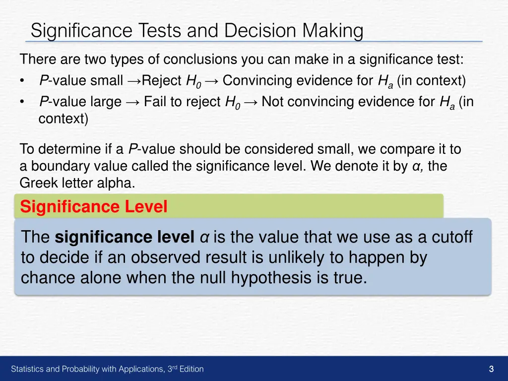 significance tests and decision making 1