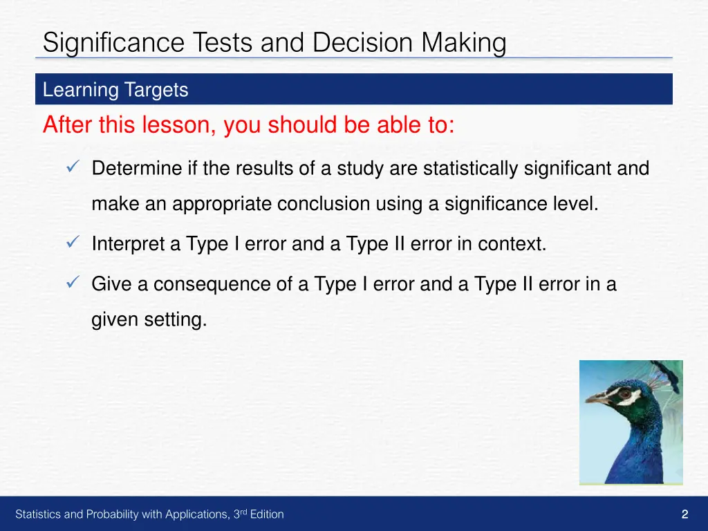 significance tests and decision making