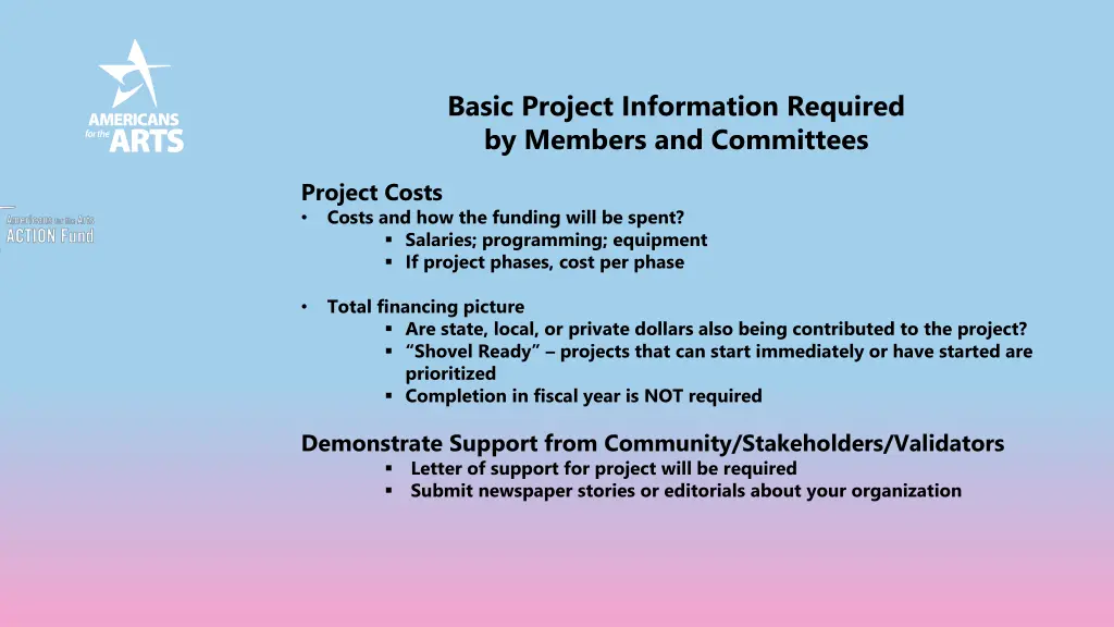 basic project information required by members 1