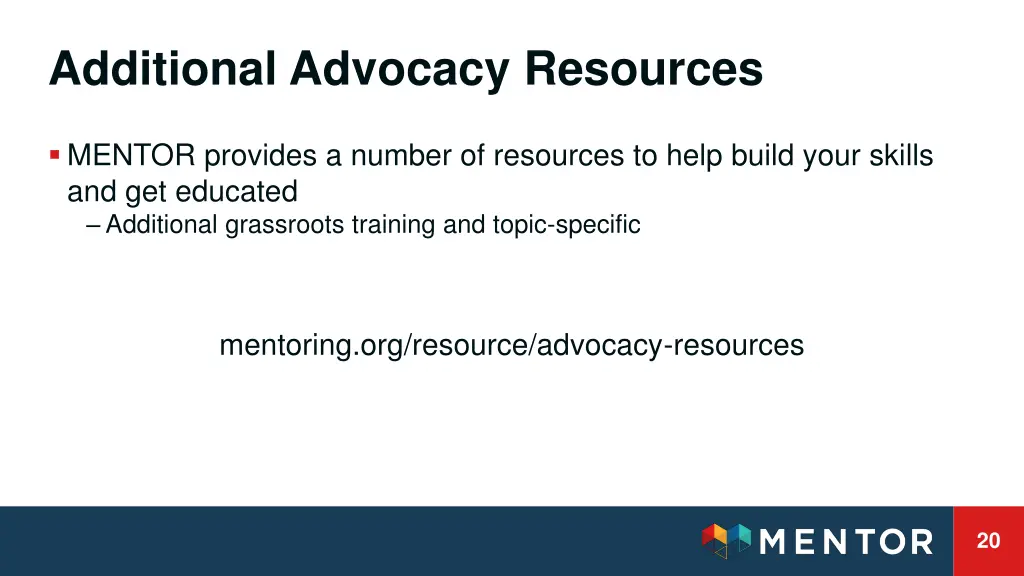 additional advocacy resources