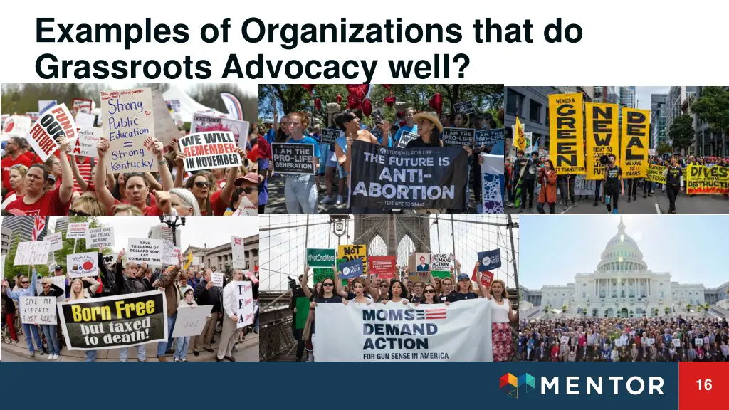 examples of organizations that do grassroots 1